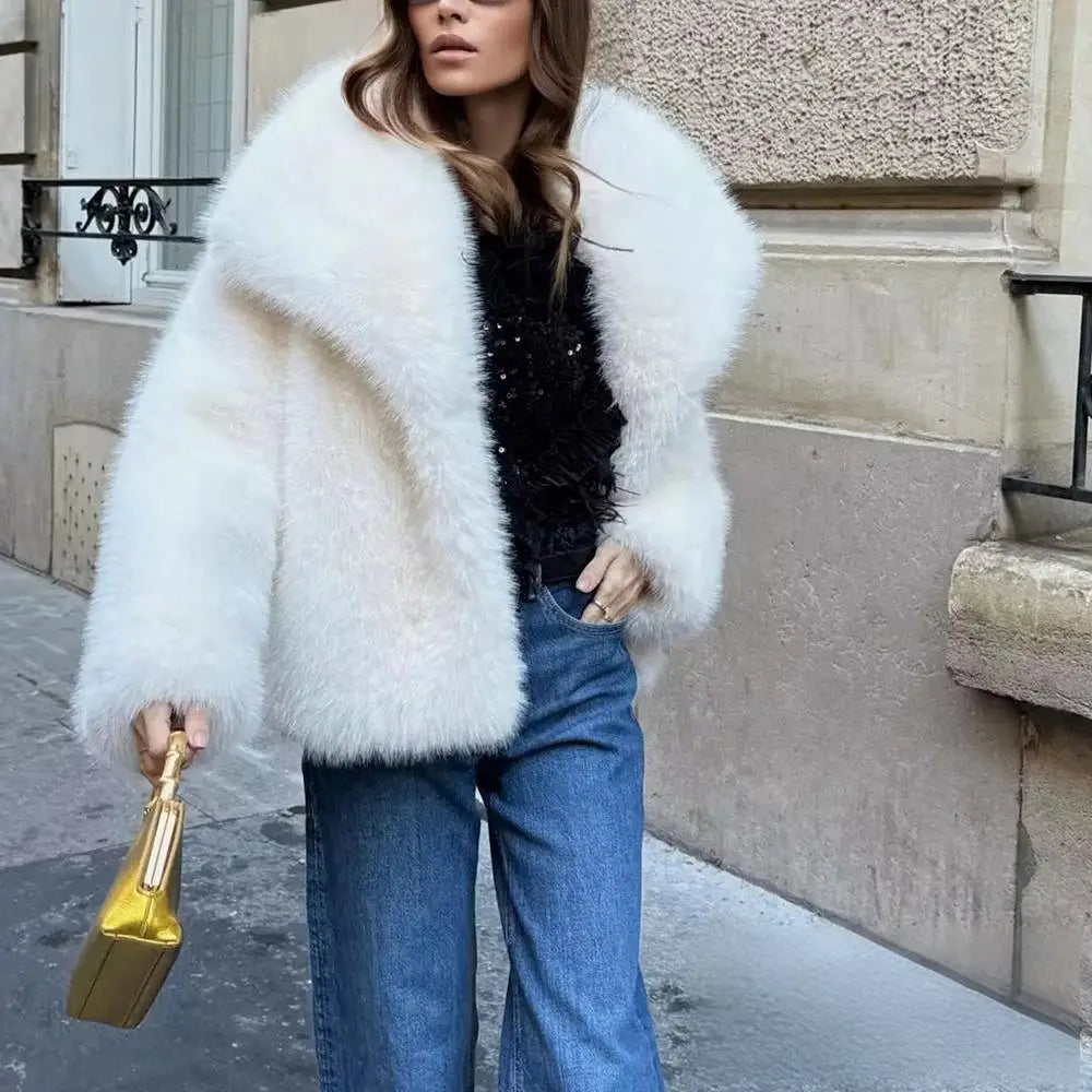 Faux fur coat