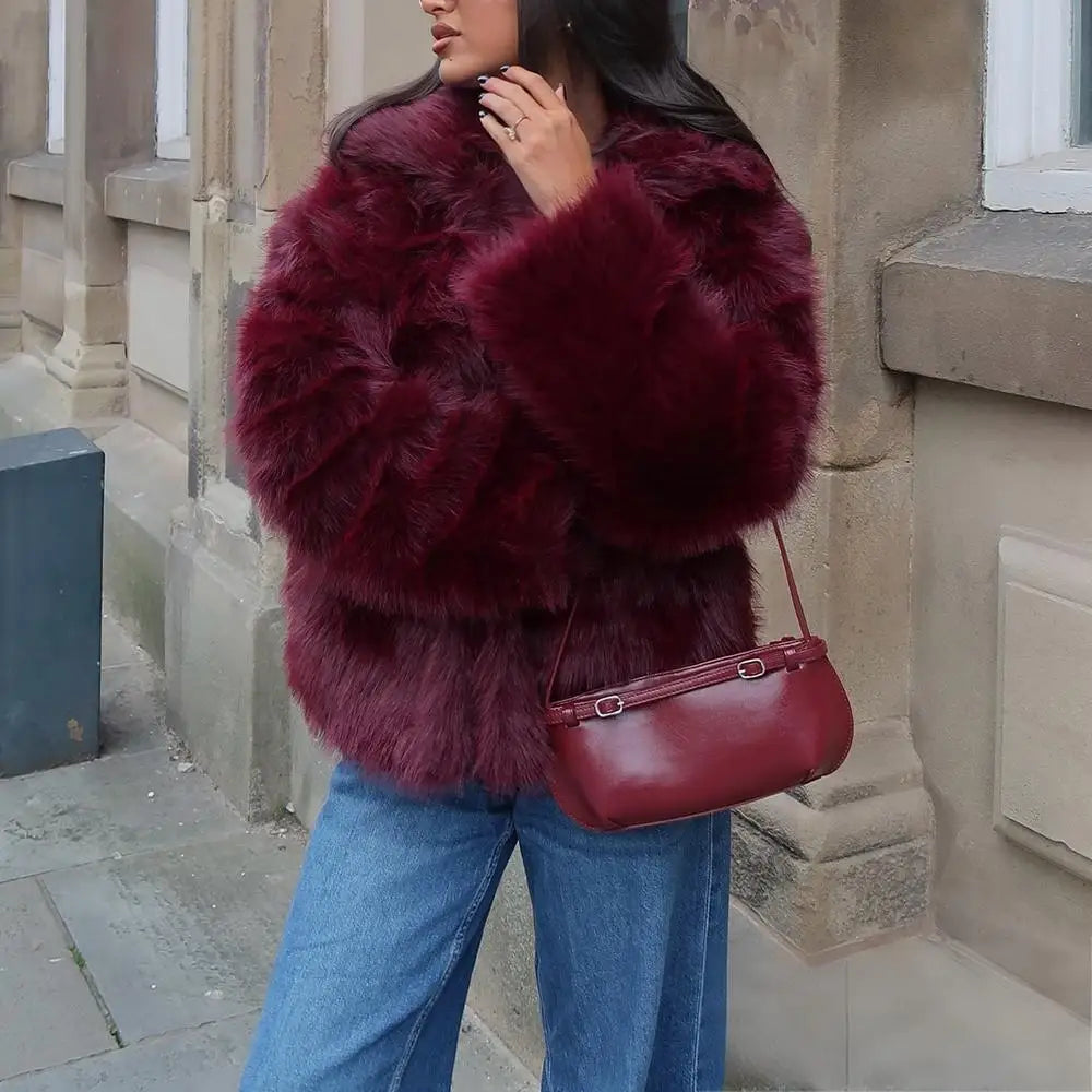 Faux fur coat