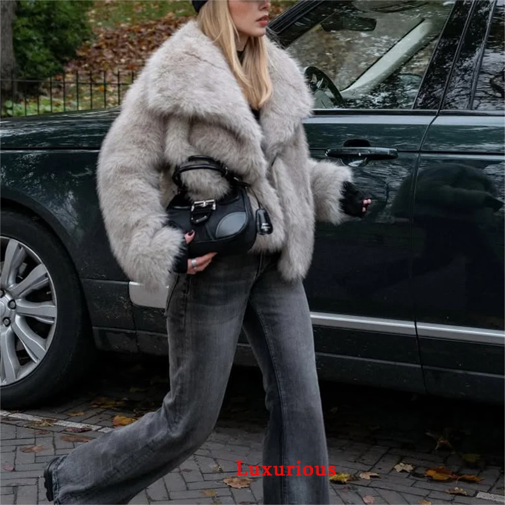 Faux fur coat